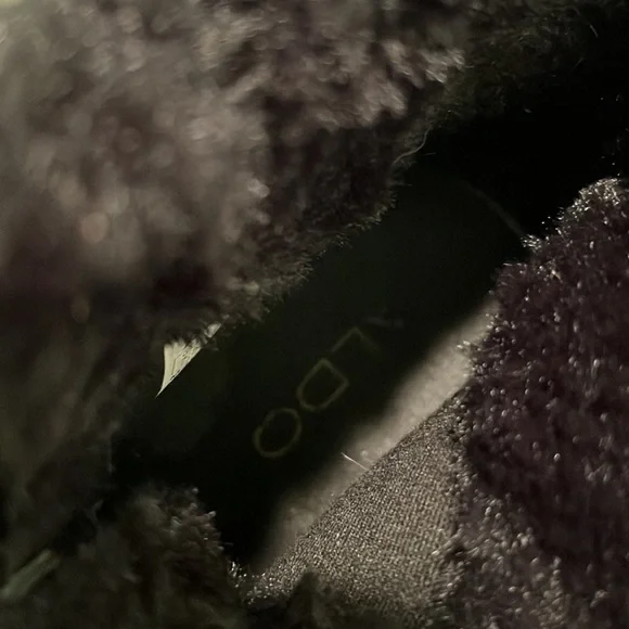 Aldo Fur Lined Embossed leather suede boots - Picture 13 of 13